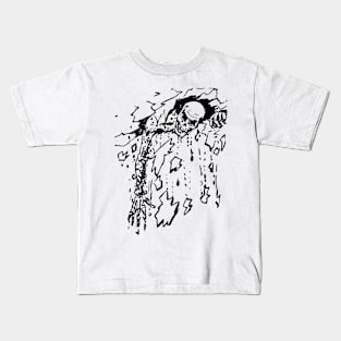 Black N White Zombie Art Kids T-Shirt